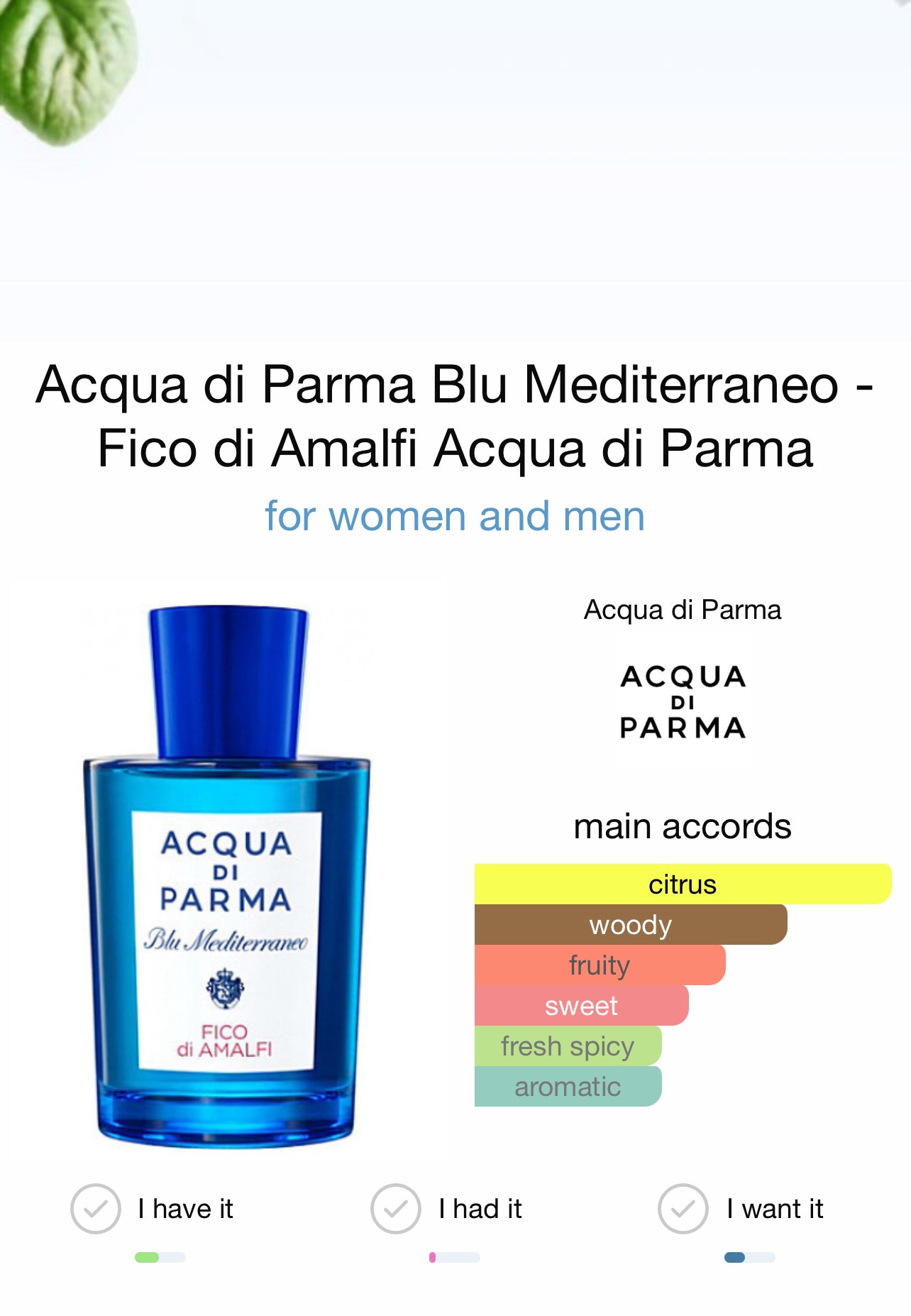 Acqua di Parma Fico di Amalfi
