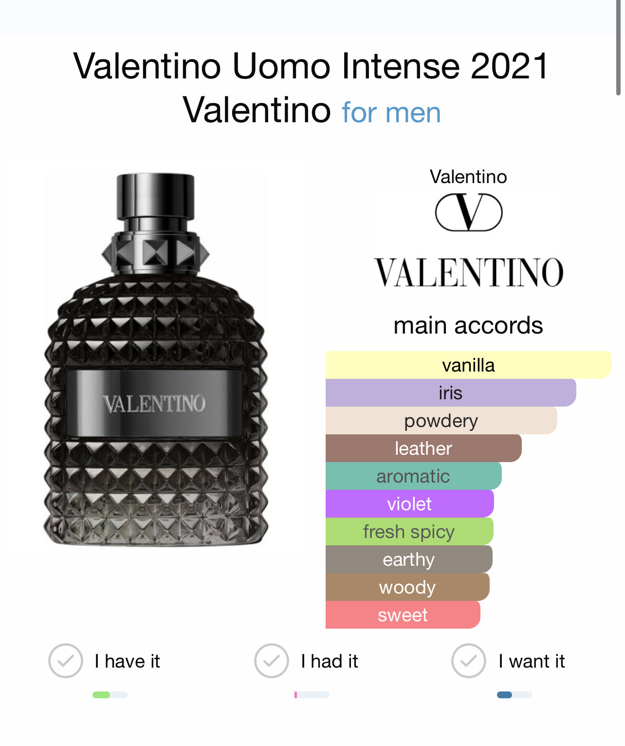 Valentino Uomo intense