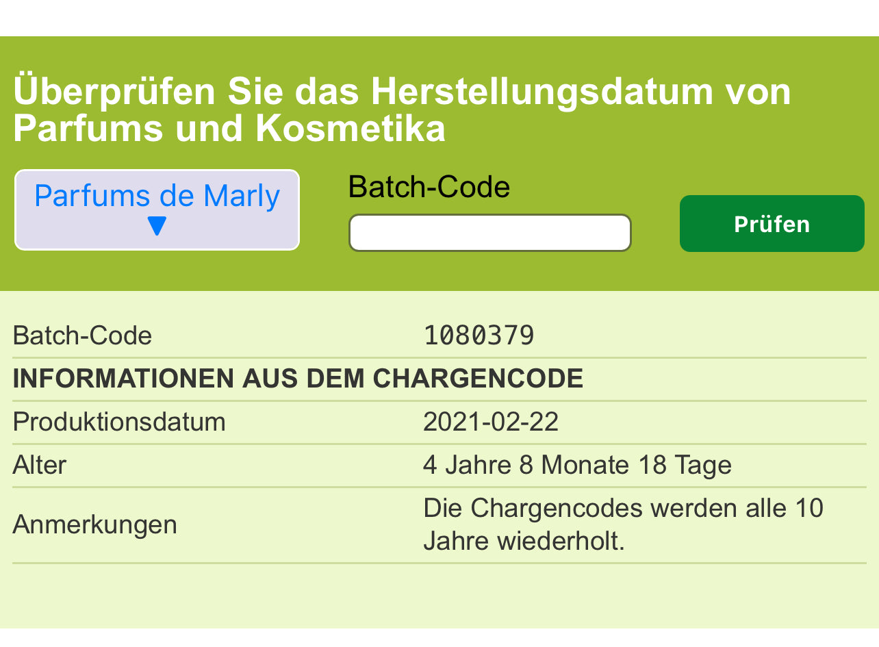 Parfums de Marly Layton 2021 (Old Batch: 1080379 )