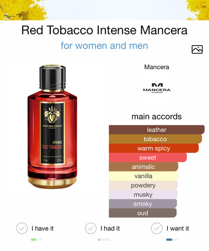 Mancera Intense Red Tobacco